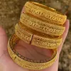 Bangle Ethiopian Bracelets Habesha 24k Gold Color Saudi Arabic Dubai Bangles For Women Wedding Jewelry African Gifts196T