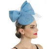 Bérets jaune Chic arc fascinateur chapeau Cocktail fête de mariage chapellerie casque de mode chapeaux plume cheveux accessoires mariée