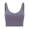 LLU-22 Yoga Bra Align Tank Womens Sport BH Klassiker beliebter Fitness Butter Weich Tank Fitnessstudio Crop Yoga Weste Rückenschockdicht mit abnehmbarem Brustpolster Großhandel