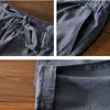 Pantaloni da uomo Giappone cotone lino pantaloni lunghi casual vestibilità ampia traspirante coulisse vita elastica spiaggia taglie forti 4XL