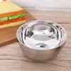 Dinnerware Sets 4pcs 13cm Stainless Steel Bowls Double Layer Salad Insulated Shatterproof Bowl For Children Tableware