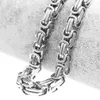 6 8 12 15mm högkvalitativt rostfritt stål silverfärg Srong handgjorda byzantinska länkkedjor Herrhalsband eller armband 1PCS166K