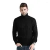 Men's Sweaters Boys Red Vintage Winter Striped Turtleneck Men Long Sleeve Pullovers Loose Knitted Knit Top Oversized Knitwear