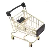 Storage Bottles Accessories Cart Basket Child Baby Mini Shopping Plastic Golden Trolley