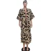 Cardigan long tricoté léopard avec bandeau pour femme, automne hiver, demi-manche, point ouvert, manteaux décontractés amples, rue