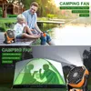 Portabla lyktor USB MOVERABLE LACHARGEABLE Justerbar hastighet Lykta campingfläkt med LED -lampor för tält 7800mAh Batteridriven drivs