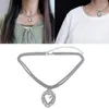 Pendant Necklaces F19D Hip Hop Neckchain Trend Peach Heart Sweater Chain Gothic Style Neck Jewelry Gift