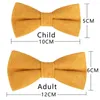 Bow Ties 2 Sizes Parent-Child Set Solid Color Men Women Tie Colorful Butterfly Blue Wine Red Cute Wedding Bowties Accessory