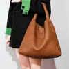 Daily Imitation Leather Woven Tote Bag Purse Fashion Shoulder Large Capacity Work with Shopping Travel