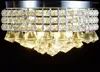 Lustres Chrome Acabamento Metal Shade Flushmount Cristal Candelabro Luminária Última Luz Decoração Quarto Estético A