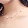 925 Sterling Silver Jewelry 6mm Shell Pearl Sweater Chain Necklace Woman Gifts for Lovers D-170286Q