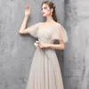 Abbigliamento etnico Donna Elegante abito da sera con applicazioni squisite Temperamento Abito da banchetto vintage Abiti da sposa da sposa in maglia dolce