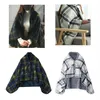 Lenços Cobertor de Cadeira de Rodas Espessamento Xale Manto Mulheres Envoltório Cape Sweater Plush Grosso Fleece Button334K