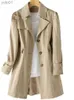 Jaquetas femininas nova moda casual blusão versão coreana do longo blusão casaco feminino casacos e jaquetas feminino trench coat para mulheresL231016
