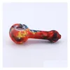 Smoking Pipes 20Pcs Sile Pipe Hand Accessories Honeybee Water Colorf Bong Food-Grade For Tobacco Drop Delivery Home Garden Household Dhljh