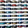 Bulk lots 24pcs fashion abalone shell stainless steel rings mix women men party cool gifts charm jewelry311m