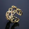 Bague Solitaire RAKOL luxe géométrique zircon cubique ouvert anneaux réglables pour les femmes bijoux de mode cadeau d'anniversaire accessoires de robe de soirée 231016