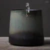 Muggar handgjorda keramiska koppar från Jingdezhen med chu ugn forntida porslin och japansk retro konstnärligt minimalistiskt märke