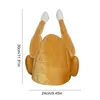 Party Hats Unisex Turkey Hat Thanksgiving Funny Costume Novelty Cooked Chicken Dress Christmas Prop Year Decorations 2023