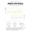 False Nails Reusable 24 Pcs Press On Christmas Pattern Gel Nail Kit Artificial Finger Manicure For Decoration Home DIY