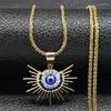 Colares Pingente Vintage Turquia Evil Blue Eye Colar para Mulheres Homens Aço Inoxidável Cor de Ouro Turco Olhos Corrente Grega Jóias Ojo Turco