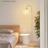 Lampadaires Salon scandinave lampadaires LED télécommande gradation canapé côté chambre lampe de chevet intérieur en osier lumières décoratives Q231016