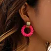 Boucles d'oreilles à clous pour femmes, cercle géométrique minimaliste, classique, luxe, bijoux de dîner de fête pour dames