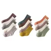 Barnstrumpor 1-8 år Spring Summer Boys Girls Socks Cotton Toddlers Ankel Sock Toddler Stock Children Sock Breattable Kids School Socks 231016