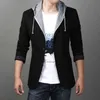 Whole- New 2017 spring and autumn male blazer slim plus size with hood casual suit jacket even the hat suit hooded leisure sui339y