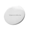 Tapis de tapis 9cm Sublimation Blank Céramique Coaster Blanc Coasters Transfert de chaleur Impression personnalisée Cup Mat Pad Thermique Drop Livraison Hom Dhfwh