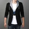 Whole- New 2017 spring and autumn male blazer slim plus size with hood casual suit jacket even the hat suit hooded leisure sui339y