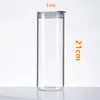 Mugs 100pcs/Lot 700ml/25oz Sublimation Straight Glass Beverage Mug Juice Can With PP Slide/Bamboo Lid And Straw Bottle Cup Tumbler