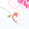 Pendant Necklaces Cute Cartoon Dolphin Magnet Necklace For Women Girls Exquisite Animal Friends Pendants Clavicle Chain DIY Jewelry Gifts