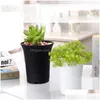 Plantadores Potes Plástico Redondo Succents Flores Ctivate Fundo Respirável Vaso de Flores Plantador Casa Raça Garden5576589 Drop Delivery G Dhozw