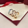 Classics Liebesring Designer Rose Silber 3 mm 4 mm 5 mm vergoldet mit Diamanten für Verliebte Ring Hochzeitstag Designer Schmuck Geschenk