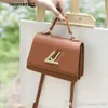 Small Square Bag With Large Capacity Factory Goods 2023 Designer New Single Shoulder Crossbody Portable Fashionable Lady Lychee Pattern Womens Bag