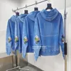 Koszule mężczyzn Top Firmranch Top Quality Sky Blue Tie Galeria Dye Kozakowe Plaste Bluzy dla mężczyzn Kobiety Bluza z kapturem Owworazowa pullover 231016