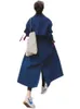 Vestes Femmes LANMREM Trench Coat pour femmes 2023 printemps couture couleur revers double boutonnage mode longue ceinture coupe-vent femme 2R9471 231016
