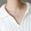 Hänge halsband modagirl 18k guldpläterad skal hjärthalsband rostfritt stål uttalande känslig smyckespresent till henne