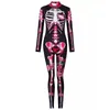 Thème Costume Femmes Halloween Cosplay Combinaisons Drôle Squelette Body 3D Stretch Skinny Combinaison Tenue Catsuit pour Adultes 231013