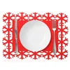 Tapetes de mesa de Natal Placemats Decoração Festiva Floco de Neve 10 Protetores Anti-escaldantes para o ano