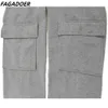 Kobiety S Pants S Fagadoer Grey Autumn Winter Dripstring Jogger Women Wysoko Zagłada Kieszonkowe Spodnie Układane spodnie swobodne kobiety sportowe spodnie 231016