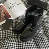 2023 Mocassini nuovi marchi di lusso scarpe da donna in vera pelle con plateau con collo alto Serie Big e Small King Scarpe basse e alte in pelle bianche e nere