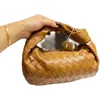 Bottegass Designer Venetass Tasche Handtaschen 2023 Jodie Woven Cloud Knot Hobo Almond Yellow Damen