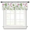 Gardin St. Patrick's Day Clover Flowers Liten Window Valance Sheer Short Bedroom Home Decor Voile Drapery