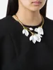 Ras du cou Timeless Wonder Vintage Geo Résine Floral Déclaration Collier Pour Femmes Designer Bijoux Punk Party Goth Top Runway Rare Set 6433