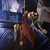 1PC Halloween dekoracja tajna pokój nawiedzony dom sceny układa dekoracja horror horror cry ludzkie ciało indukcja czaszka wisząca duch halloween elektryczna zabawka