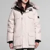 Kvinnor Parkas Canadian Down Jacket Puffer Jacket Winter Mid-Längd Over-Knee Hooded Jacket Thick Warm Gooses Coats Windproof Streetwear Causal Outerwear Thatts