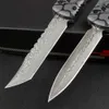 1 Stuks High End Auto Tactisch Mes VG10 Damascus Staal Blade CNC 3D Gecoat Luchtvaart Aluminium Handvat Outdoor Survival Tactische Messen met Nylon Tas