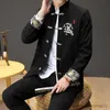 Men's Tracksuits Chinese style long sleeved standing collar Tang suit jacket set men's Zhongshan suit ethnic style pants 2023 autumn new coat R231016